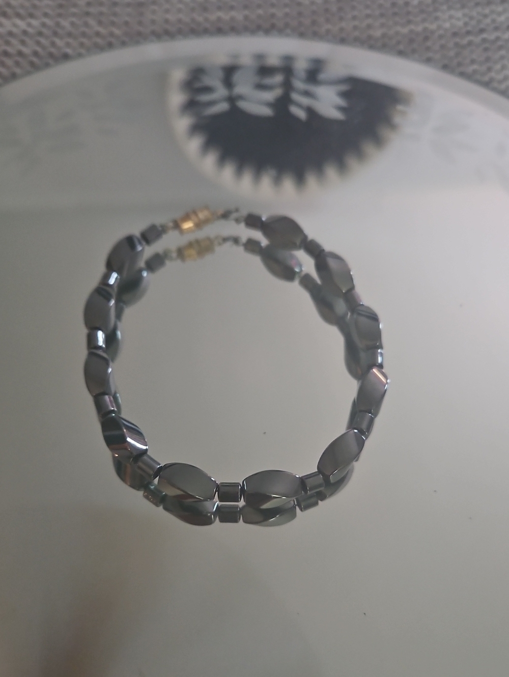 Polished Hematite Bead Bracelet - Men's Bracelet